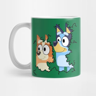 Bluey and Bingo In The Bushes Mug